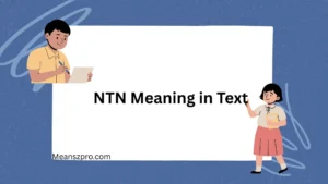 NTN Meaning in Text